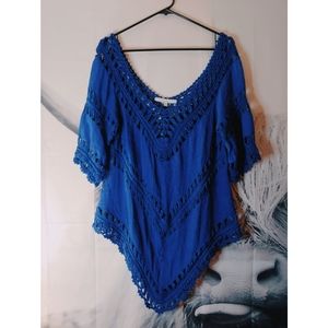 Dreamers crocheted loose fit blouse